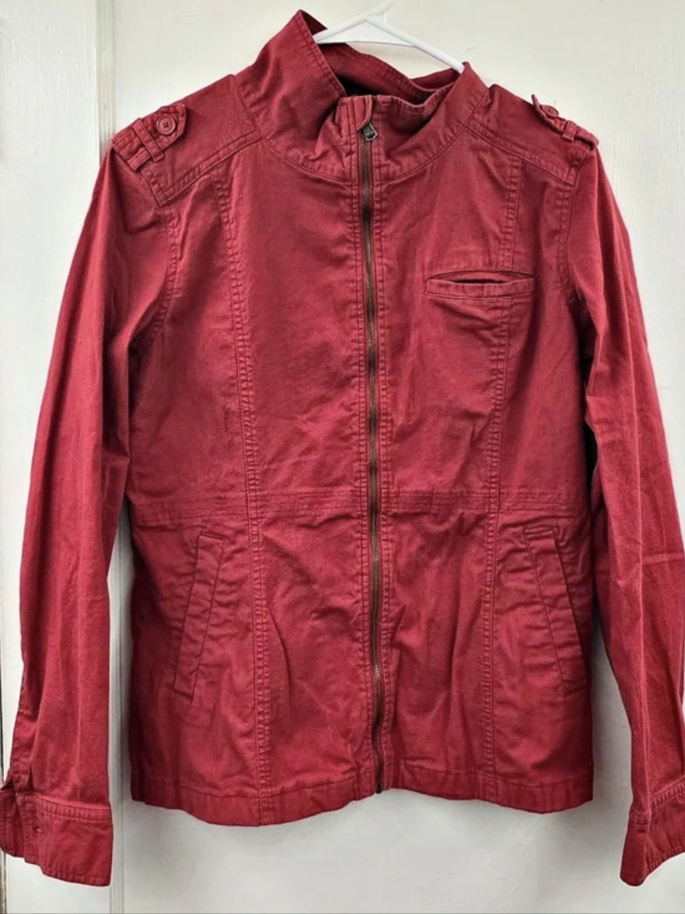 prAna Mayve Jacket Sunwashed Red Utility Coat L